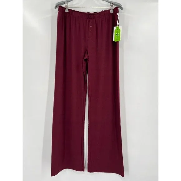 PJ Salvage Reloved Jersey Lounge Pajama Pants sz M Port Burgundy RIRLP NWT - Picture 2 of 6